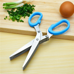 Stainless Steel Scallion Scissors Five Layer V Shaped Kitchen Tool For Home Use - Product Image 3