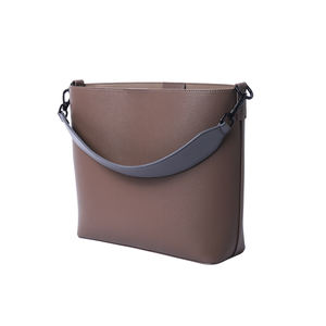 Sacs à main en cuir de vachette fabriqués sur mesure en usine, design tendance, sac seau, sac bandoulière en cuir véritable pour femmes - Product Image 2