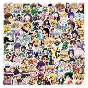 100 Uds Anime colección de dibujos animados Graffiti mezcla tema pegatina niños Notebook Skateboard equipaje portátil pegatinas personalizadas Anime - Product Image 1