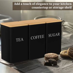 Bocaux de rangement pour grains de café, thé et sucre, pots hermétiques sous vide en fer, boîtes de cuisine isolantes avec couvercle hermétique - Product Image 4