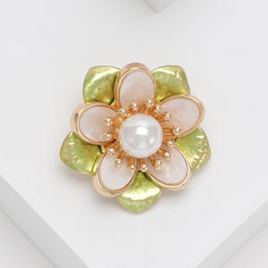 Broche Camélia en émail délicat et simple, en alliage, style Ins, avec fermoir à ardillon, bijou élégant <span class=keywords><strong>pour</strong></span> femme, idéal <span class=keywords><strong>pour</strong></span> les banquets et comme cadeau. - Product Image 5