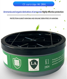 Masque à gaz réutilisable CS 2804 avec filtre en silicone anti-acide pour ammoniac et dérivés organiques, conforme à la norme EN143 - Product Image 3