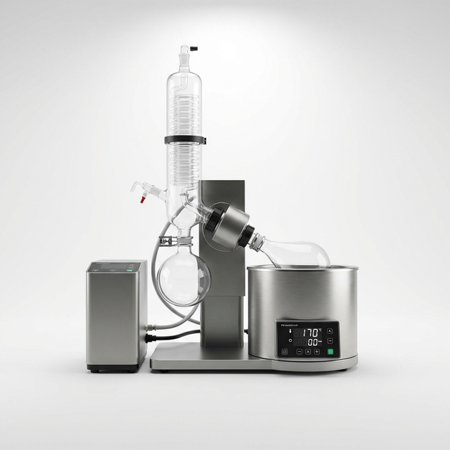 Laboratory Rotary Evaporator Adjustable Speed Digital Temperature Control High Efficiency Condenser Solvent Distillation