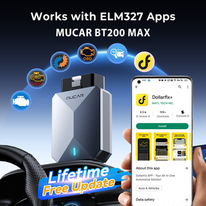 MUCAR BT200 MAX Outil de diagnostic automobile IA ELM327 OBD2 Bluetooth CANFD Bidirectionnel 15 fonctions de réinitialisation Lecteur de codes de diagnostic complet du système - Product Image 1