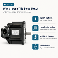 Nouveau moteur servo AC YASKAWA SGMGV-13ADA6S d'origine, 1,3 kW, 200 V, 1500 tr/min, grande inertie, fabriqué au Japon