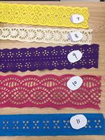1000 Yards de dentelle brodée 100% coton, durable et confortable, pour garnitures de rideaux DIY, couture et tissus vestimentaires