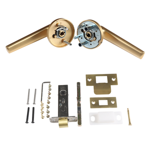 Poignée de <span class=keywords><strong>porte</strong></span> intérieure <span class=keywords><strong>Design</strong></span> de luxe à levier de style scandinave Ensemble de poignées de serrure de <span class=keywords><strong>porte</strong></span> à mortaise en or brossé - Product Image 4