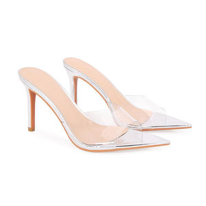 Zapatos de tacón alto de lujo para mujer, elegantes y a la moda, transparentes, cómodos y con estilo mule. - Product Image 3