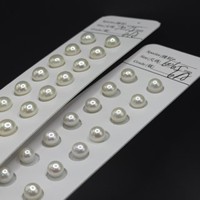 Perles naturelles 5A-6A, bouton, 5-9 mm, demi-trou, tricolores, en vrac, certifiées par un tiers, pour la fabrication de boucles d'oreilles, de colliers et de bracelets DIY
