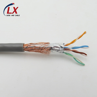 Precio al por mayor de alta calidad Cat5e Cat 5E 24AWG COBRE UTP STP FTP SFTP EXTERIOR Doble PVC/PE Chaqueta Red Ethernet Lan Cable