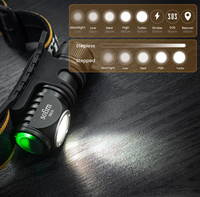 Lampe frontale Sofirn HS10 1100lm 90CRI Mini 16340, lampe torche LED rechargeable par USB C avec queue magnétique, lampe frontale portable