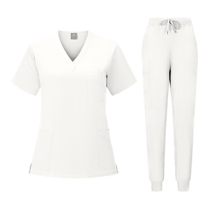 Unisex Scrub Suit Split Set Moisture Wicking Knitted Hospital Uniforms - Product Image 3