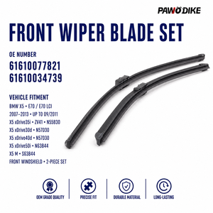 OE 61610077821 61610034739 <span class=keywords><strong>Tergicristallo</strong></span> Anteriore per <span class=keywords><strong>BMW</strong></span> X5 E70 2011 Componente di Ricambio per Finestrino Anteriore Adattatore AZ041 - Product Image 1