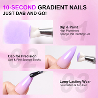 IMTITI Gel UV pour Nail Art, 23 couleurs, effet dégradé, pour transfert et gaufrage, gel de patting, très demandé
