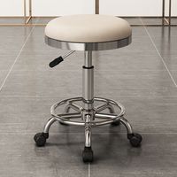 Tabouret de Salon Inclinable à Hauteur Réglable, Chaise de Pédicure Moderne de Luxe en Cuir Synthétique avec Pompe Hydraulique Puissante pour Hôpital et Hôtel
