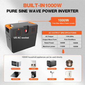 Boman BM002 Kits DIY Boîtier portable 1000W 12V LiFePO4 avec prises DC, pour applications solaires, IP67, robuste, en ABS+PC - Product Image 1