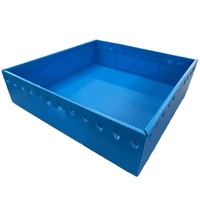 Boîte en plastique ondulé pour le stockage, taille personnalisée, étanche, antistatique, en panneau alvéolaire PP avec couvercle et poignées