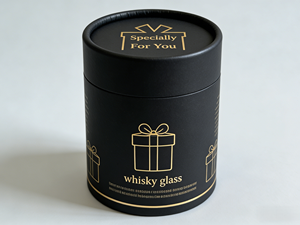 Tube d'emballage élégant pour verre à whisky noir - Boîte cylindrique en papier ronde de luxe pour whisky, emballage cylindrique pour verre à vin - Product Image 2