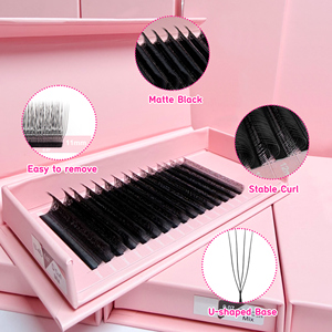 Ciglia a W Meecil 3D 4D 6D 8D 10D 5D, ciglia a forma di W personalizzabili con etichetta privata, 0.07 <span class=keywords><strong>C</strong></span> DD Curl - Product Image 2