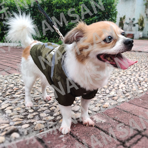 NAMSAN Dog <b>Raincoat</b> With Reflective Strip Foldable Waterproof Coat For Pets All Seasons Classic Design - Product Image 4