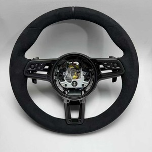 Volant personnalisé en cuir/Alcantara/fibre de carbone/LED pour <span class=keywords><strong>Porsche</strong></span> Panamera Cayenne Cayman 987 <span class=keywords><strong>Taycan</strong></span> 970 997 958 991 992 955 - Product Image 1