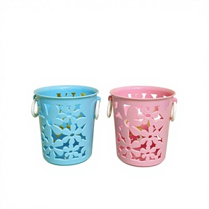 CASAMAX WL AM-6507 Cesta de Plástico Multifuncional con Asas - 10.9*10.3*11.2 cm - Diseño Floral - Product Image 1