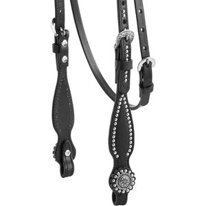 Cabezada de cuero Weaver con frontal negro, tamaño completo, accesorio de equitación para caballo (EE. UU.) - Product Image 5