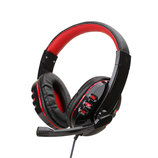 Surround Sound USB Computer Earphone Console Laptop Gaming Headset Over Ear Electronic Sports Wired Headphone with Mic LED Light