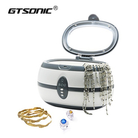 Nettoyeur ultrasonique électrique portable GTSONIC VGT-800 pour bijoux, lunettes, montres, bagues, prothèses dentaires, aligneurs, gouttières - Usage domestique