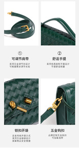Sac à main tissé coloré pour femmes, sac à bandoulière décontracté imperméable avec fermeture éclair, sac de soirée pour mariage et banquet - Product Image 4