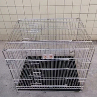 Premium Massiver Edelstahl Faltbarer Langlebiger Kleiner/Großer Hundekäfig & Katzenkäfig Haustier-Transportbox
