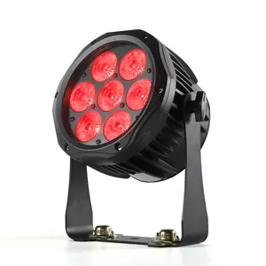 IP65 LED Mini 7pcs*10W RGBWA+UV 6in1 Outdoor Waterproof stage Par light DMX512 control for Wedding Hall DJ TV Show