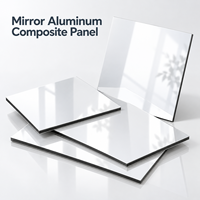Panneau composite en aluminium miroir or rose de 3 mm, panneau ACM pour murs décoratifs intérieurs