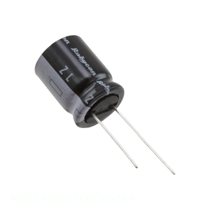 ตัวเก็บประจุ100ZL390MEFCGC16X31.5 uF 20% สารส้ม390 uF 100V แบบมีรูโค้ง390 uF - Product Image 1