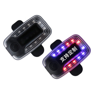 Rechargeable Shoulder Clip LED Security <b>Light</b> Red And Blue With Gravity Sensor For Nighttime Patrol Warning Flashing - Product Image 2