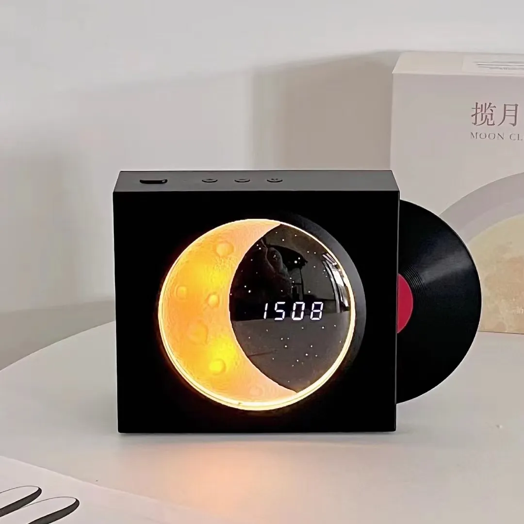 Hot Sale New Product Moonlight Clock Bluetooth Speaker Gift Custom Logo Small Wireless Speaker Bluetooth