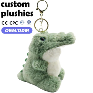Porte-clés en peluche <span class=keywords><strong>crocodile</strong></span> vert mignon, thème reptile sauvage, idéal pour <span class=keywords><strong>les</strong></span> cadeaux de festival - Vente chaude - Product Image 1