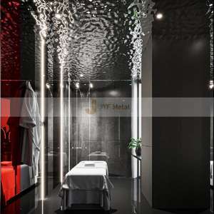 LL368 Water Ripple Corrugated Stainless Steel Decorative <b>Sheets</b> for Art Wall Feature Home Ceiling Background Interior Design - Product Image 3