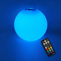 Lámpara de Bola LED RGB Colgante de 15 cm, Lámpara de Noche Recargable con Control Remoto para Decoración de Restaurantes, Bodas y Hogares