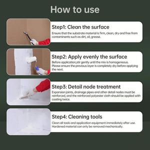 Matériau d'étanchéité en polyurée hautement imperméable, écologique, durable et haute résistance pour les murs extérieurs de carreaux/entrepôts, 5 ans et plus - Product Image 6