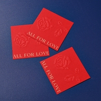 Hot Sales Customized Red Wedding & Birthday Greeting Gift Card High Quality 3D Logo Paper & Paperboards
