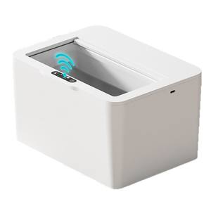 Cubo de Basura Eléctrico Inteligente con Sensor, 6L 8L, Blanco/Gris, Detección de Movimiento, Tapa Inductiva, para Oficina, Sala de Estar, Cocina, Auto - Product Image 1