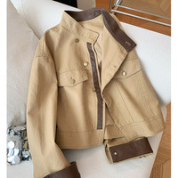 CJ-2026 Meilleures ventes Vestes en jean boutonnées pour femmes, style streetwear, décontractées, unies, pour le printemps, rétro, oversize, en coton, courtes