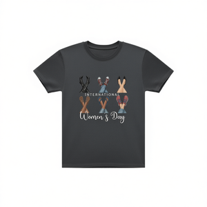 T-shirt per la Giornata Internazionale della Donna, 100% cotone, casual, con stampa femminista, girocollo, manica corta, vestibilità regolare - Product Image 1