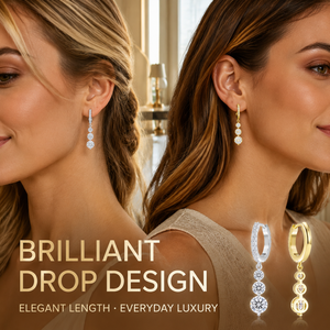Venta al por mayor de fábrica: Pendientes de aro colgantes de moissanita para mujer, de plata de ley S925 con baño de oro de 18K, a la moda. - Product Image 6