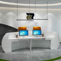 Meilleures ventes : Bureau de réception incurvé de luxe, extensible et convertible, mobilier commercial moderne pour hôpitaux et gymnases