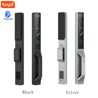 Cerradura Inteligente para Puerta con Reconocimiento Facial y de Palma de la Mano, Intercomunicador WIFI TUYA, Color Gris Negro, Moderna, Fácil Instalación, Precio de Fábrica al por Mayor