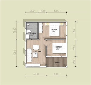 Kit de cabine préfabriquée économique en conteneur, 2 chambres, maison mobile prête à être expédiée pour un usage en appartement ou en bureau - Product Image 5