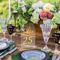 Numéros de table en acrylique, 30 pièces, 1 à 30, imprimés en or, transparents, en forme d'arche, pour mariage et événements, 5,7 x 3,7 pouces