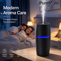 Diffuseur d'huiles essentielles 100 ml, humidificateur ultrasonique à brume froide, lumière ambiante, désodorisant pour la maison/la chambre/yoga